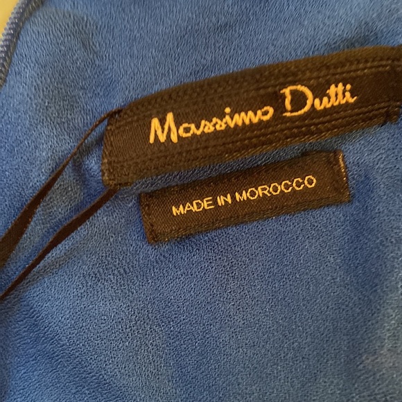 MASSIMO DUTTI ROYAL BLUE MIDI DRESS SIZE 4 fully lined. Sleeveless - Picture 9 of 9